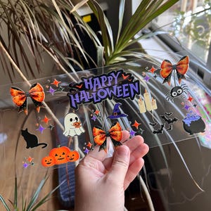 Happy Halloween Cup Wrap - UV dtf Snow Globe Wrap - Halloween uv dtf cup wrap - Cute Cup Wrap - 086