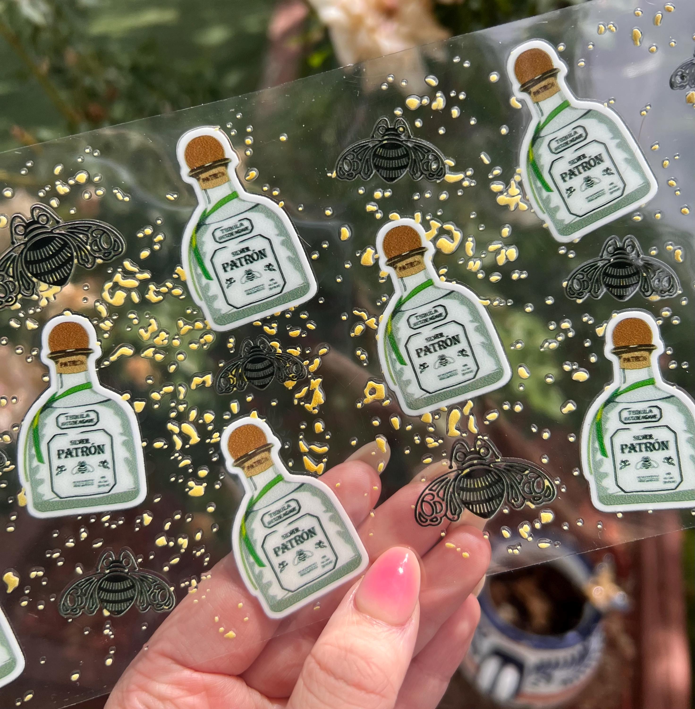 Tequilla UV DTF Cup Decal - uv dtf Snow Globe Wrap - Custom uv dtf cup wrap - Drink Wraps - 061