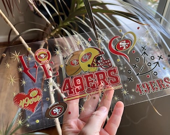 Football Cup Wrap - UV dtf Snow Globe Wrap - Foot Ball uv dtf cup wrap - Sports Cup Wrap - 079