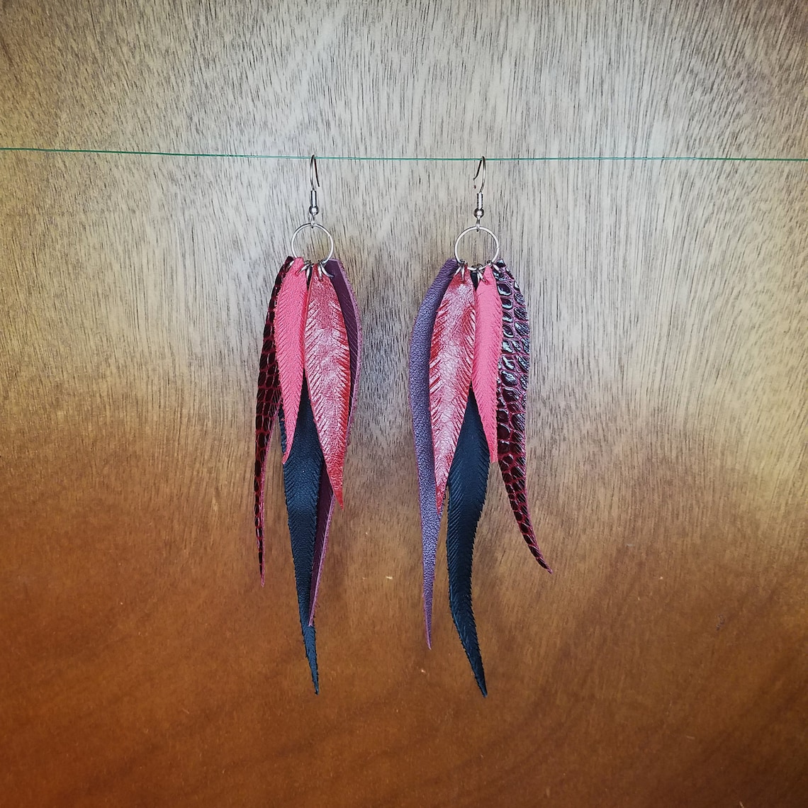 Orecchini A Penna In Piuma Naturale - Confezione Da 1 Paio - Colori Vari (rosso, Blu, Menta, Lilla...)