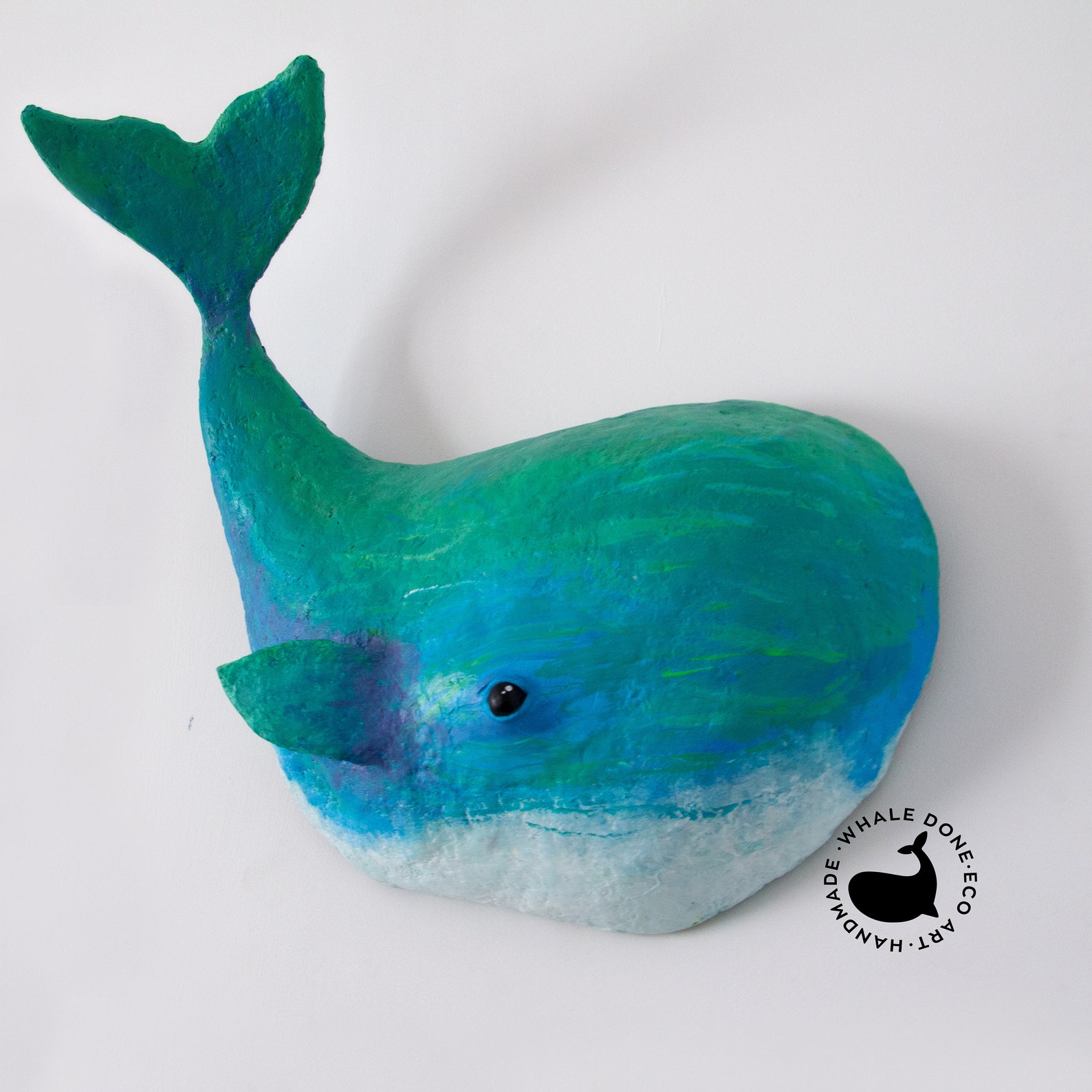 Whale hanging paper mache sculpture wall whale sailor Etsy