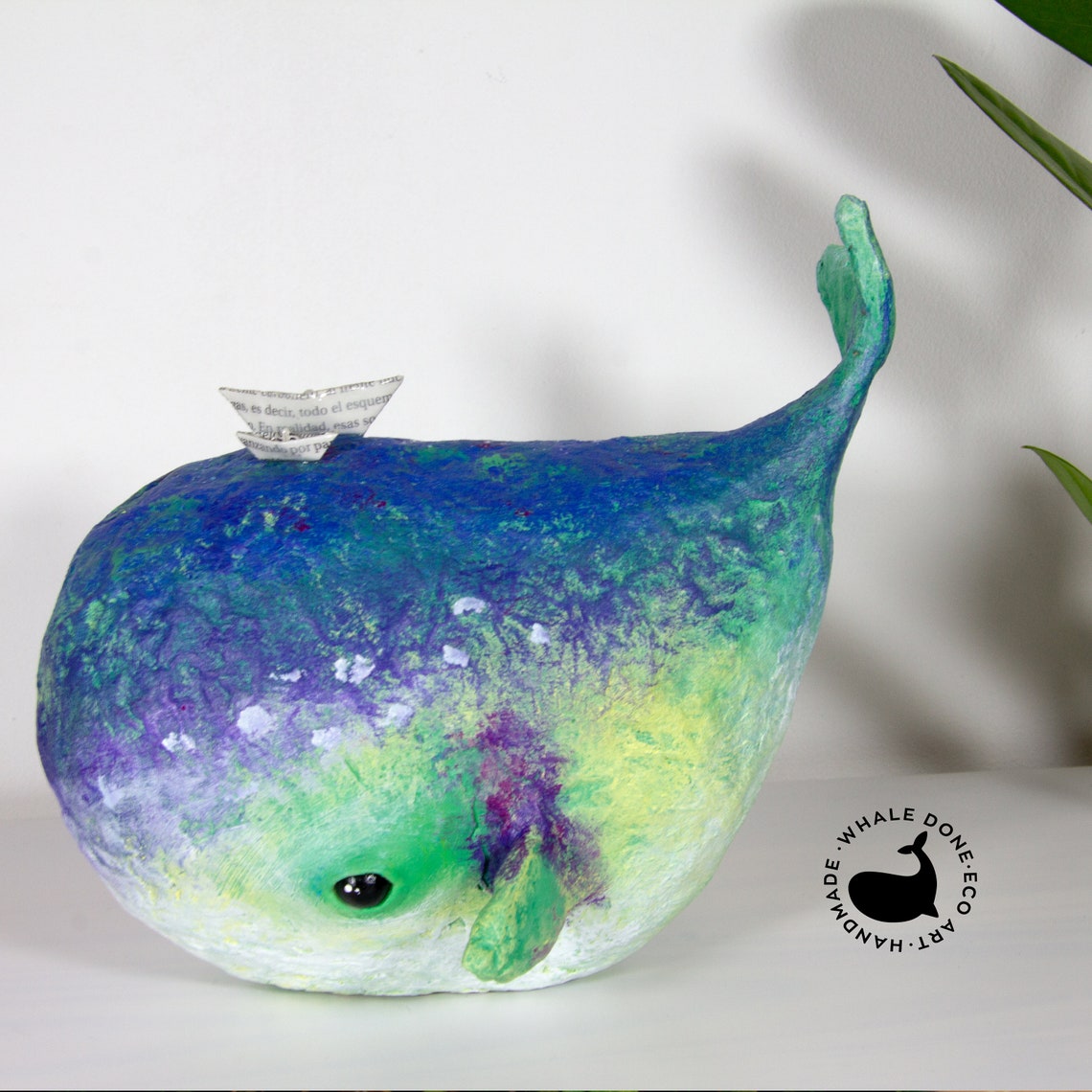 Whale Paper Mache Sculpture / Whale / Sea / Gift / Decoration Etsy