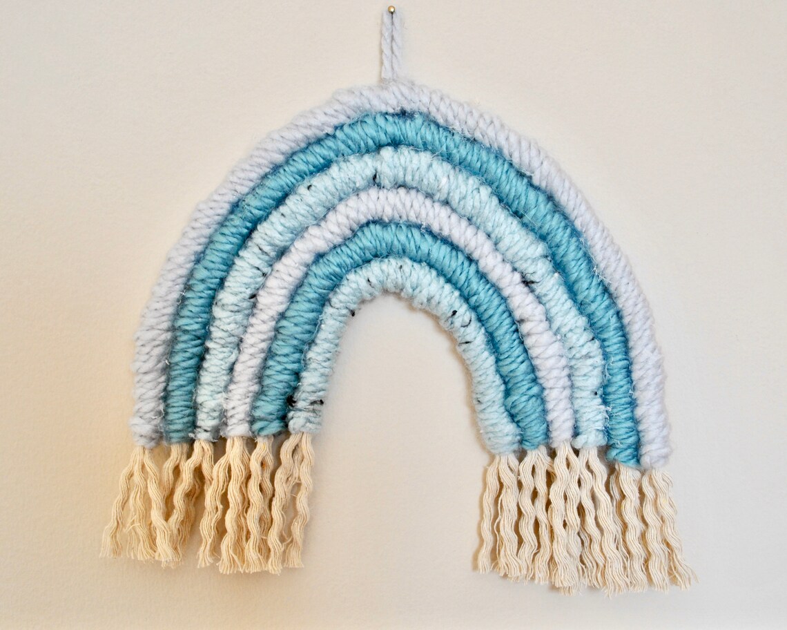 Macrame Rainbow Decor Wall Hanging Etsy