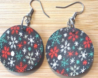 Christmas Snowflake Earrings • Lightweight Winter Holiday Jewelry