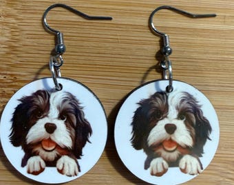 Pendientes de perrito: Acero inoxidable ligero, regalo para amantes de los perros.