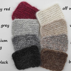 Hand Knitted Fingerless Gloves for Women Grey image 10
