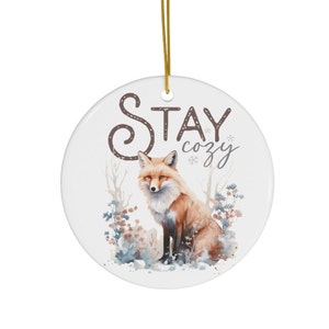 Fox Christmas Ornament,Cute Fox Ornament,Woodland Fox Ornament, Woodland Animals, Christmas Decor for Christmas Tree, Fox Gifts, Winter Fox