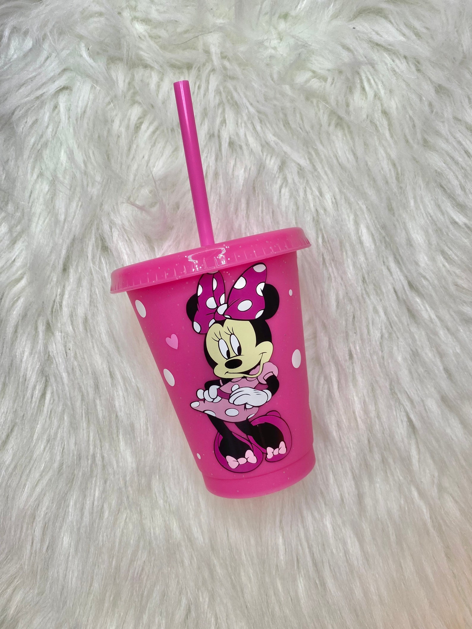 Minnie Mouse Cup Pink Kids Cup 12oz Cup Minnie Mouse Etsy