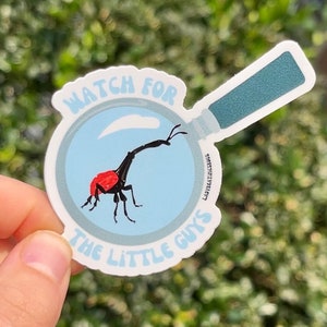 Giraffe Weevil Cute Beetle Critter Environmental Preservation Original Art Durable Waterproof Sticker Animal Sticker Wildlife Decal