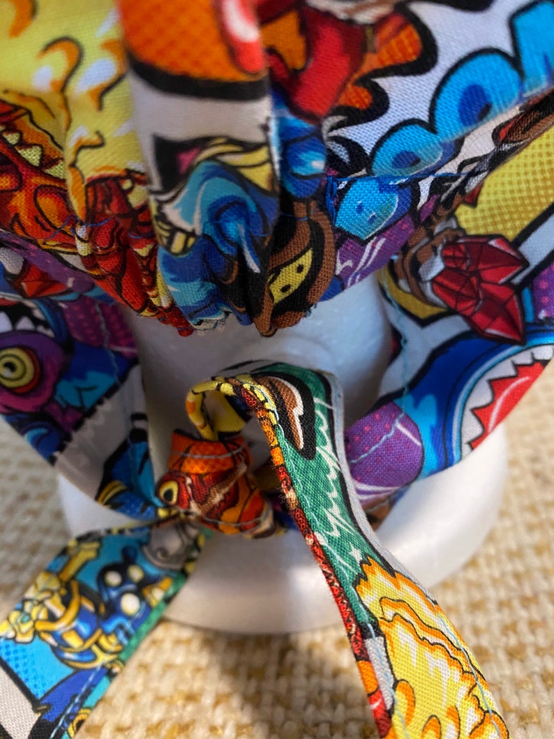 Fish print scrub cap