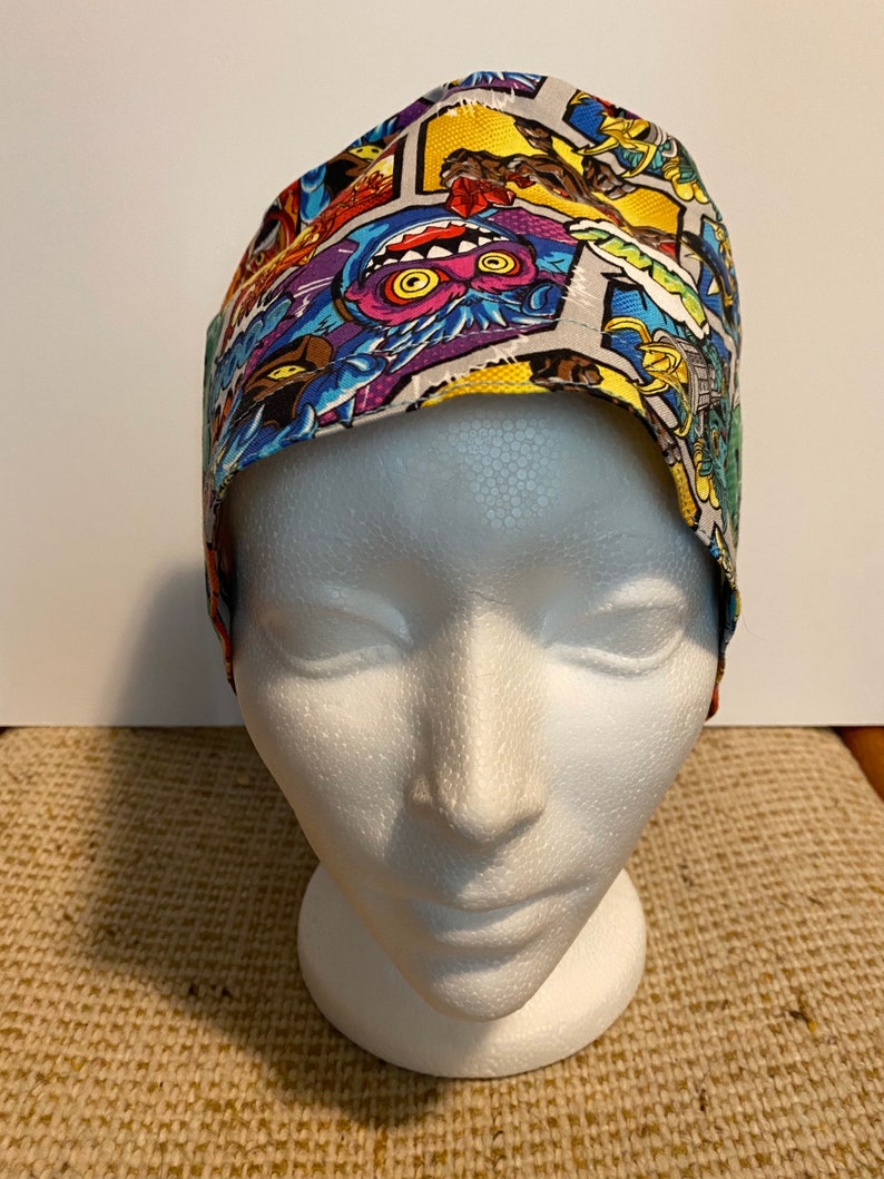 Fish print scrub cap