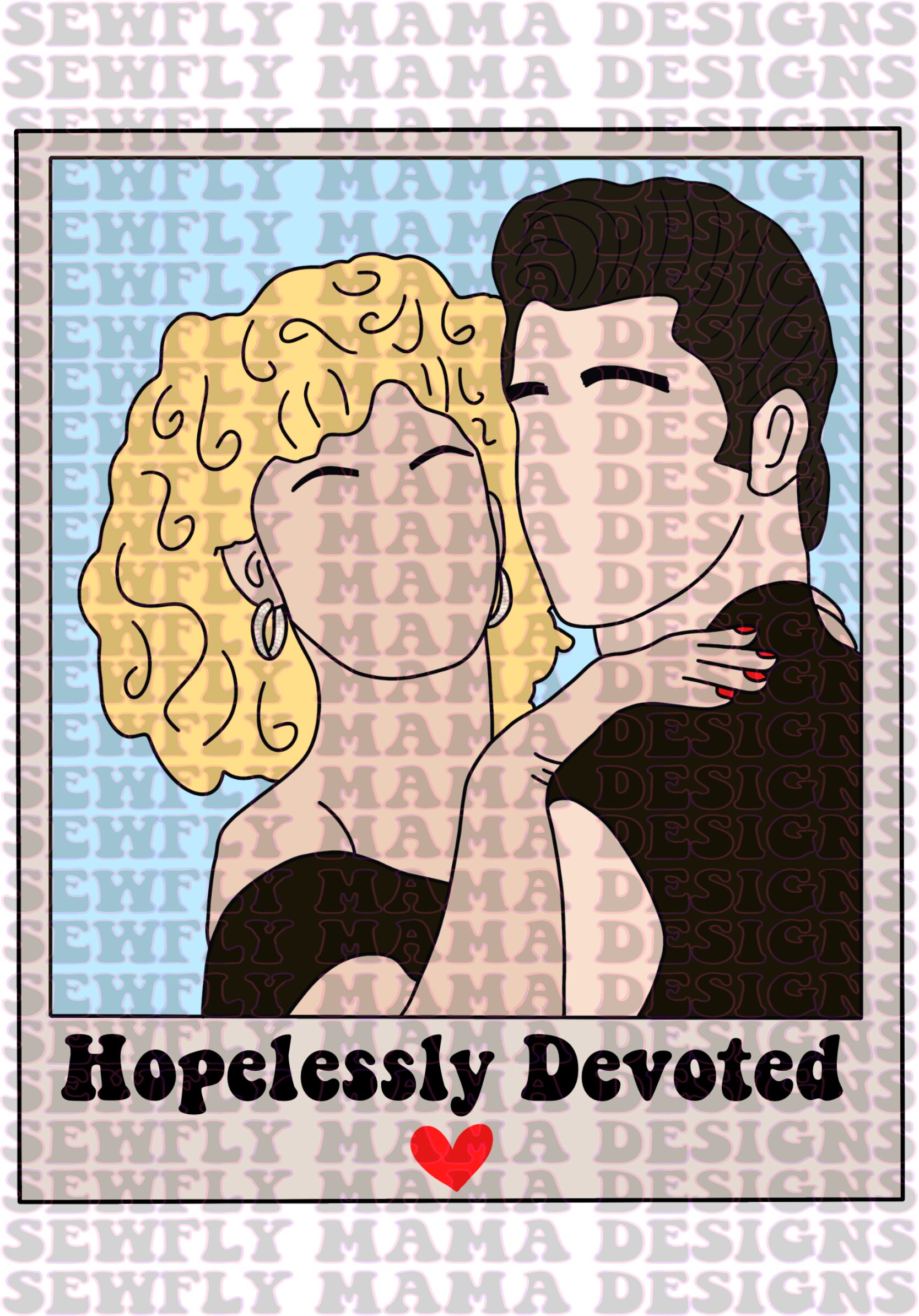 Hopelessly Devoted Sandy & Danny Grease PNG Sublimation Design Etsy