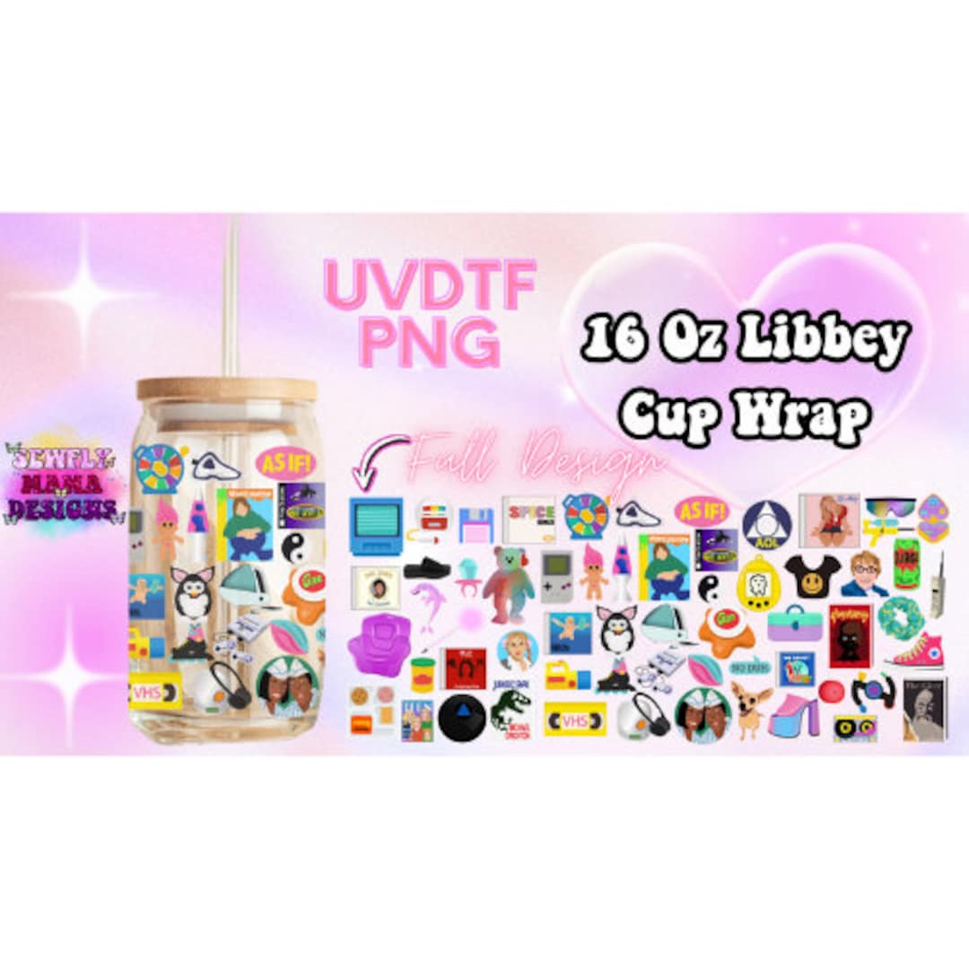 In My 90s Era Libbey Cup Wrap | 16 Oz | UVDTF PNG Download - Etsy
