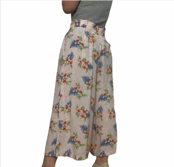 Vintage 80's 90's Wide Leg Pants | Tropical Hawai… - image 5