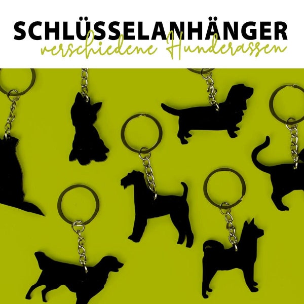 Schlüsselanhänger Hund, Hunderassen