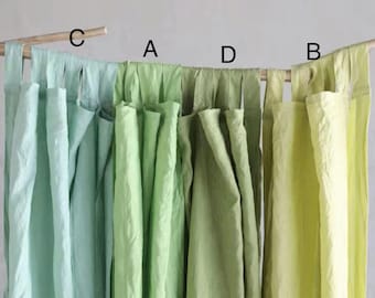 Tende su misura in 100% lino, tende in lino naturale, serie natalizia - 500 colori disponibili