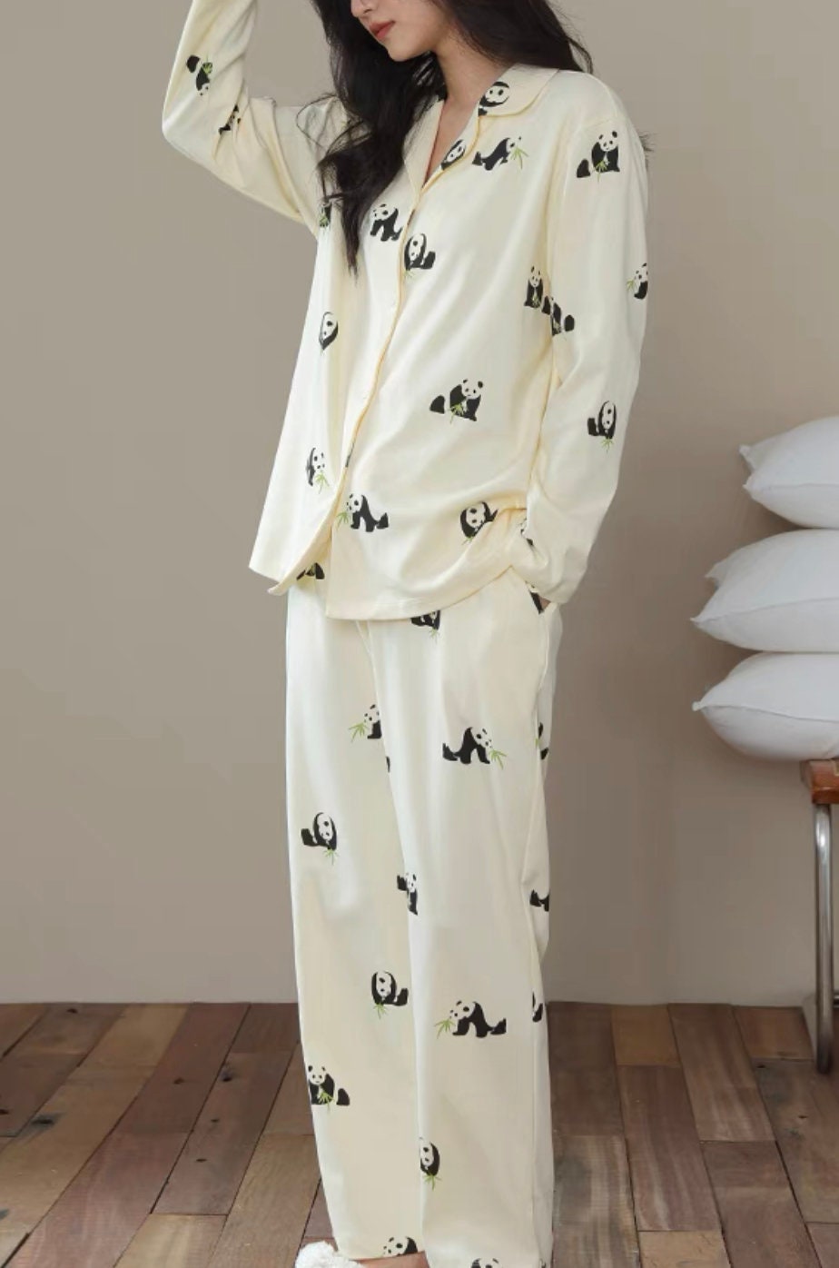 Matching panda pajamas sale
