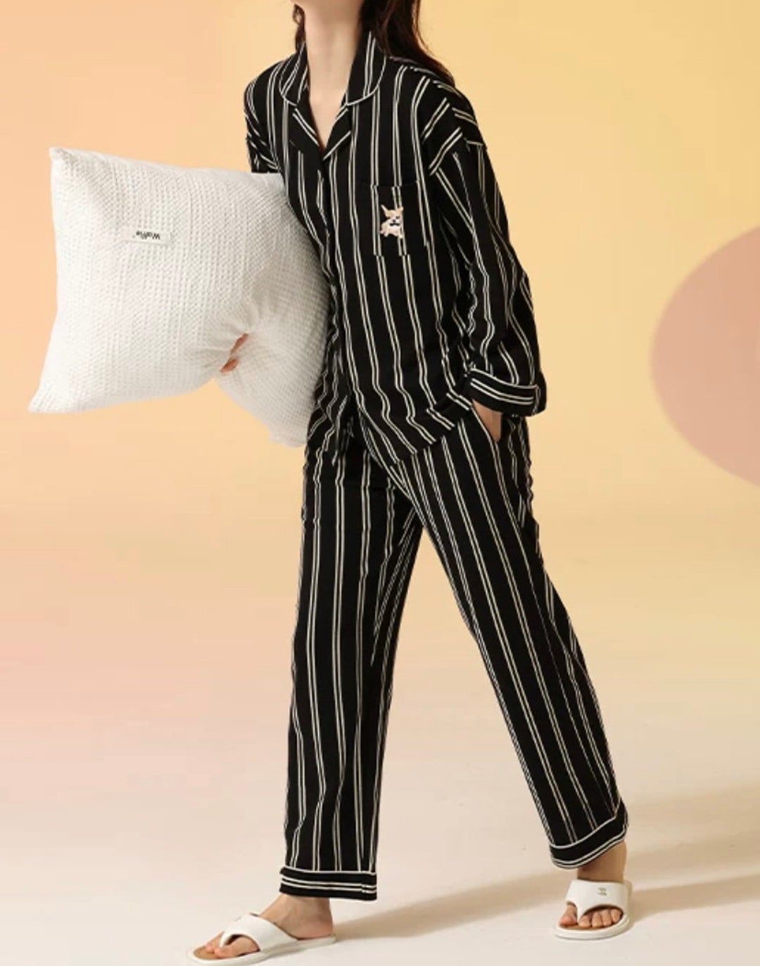 Classic Luxury Cotton Pajamas Set,96 Cotton ,warm Pajama for Winter