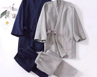 Quilted Cotton Pajama Set: Warm Winter Lounge Wear
