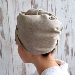 100% Linen ,Hair Fast Drying Dryer Towel Bath Wrap Hat Quick Cap ,Thicken Linen,Lovely Gift For Her