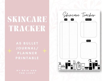 Printable Skincare Tracker for Planner or Bullet Journal