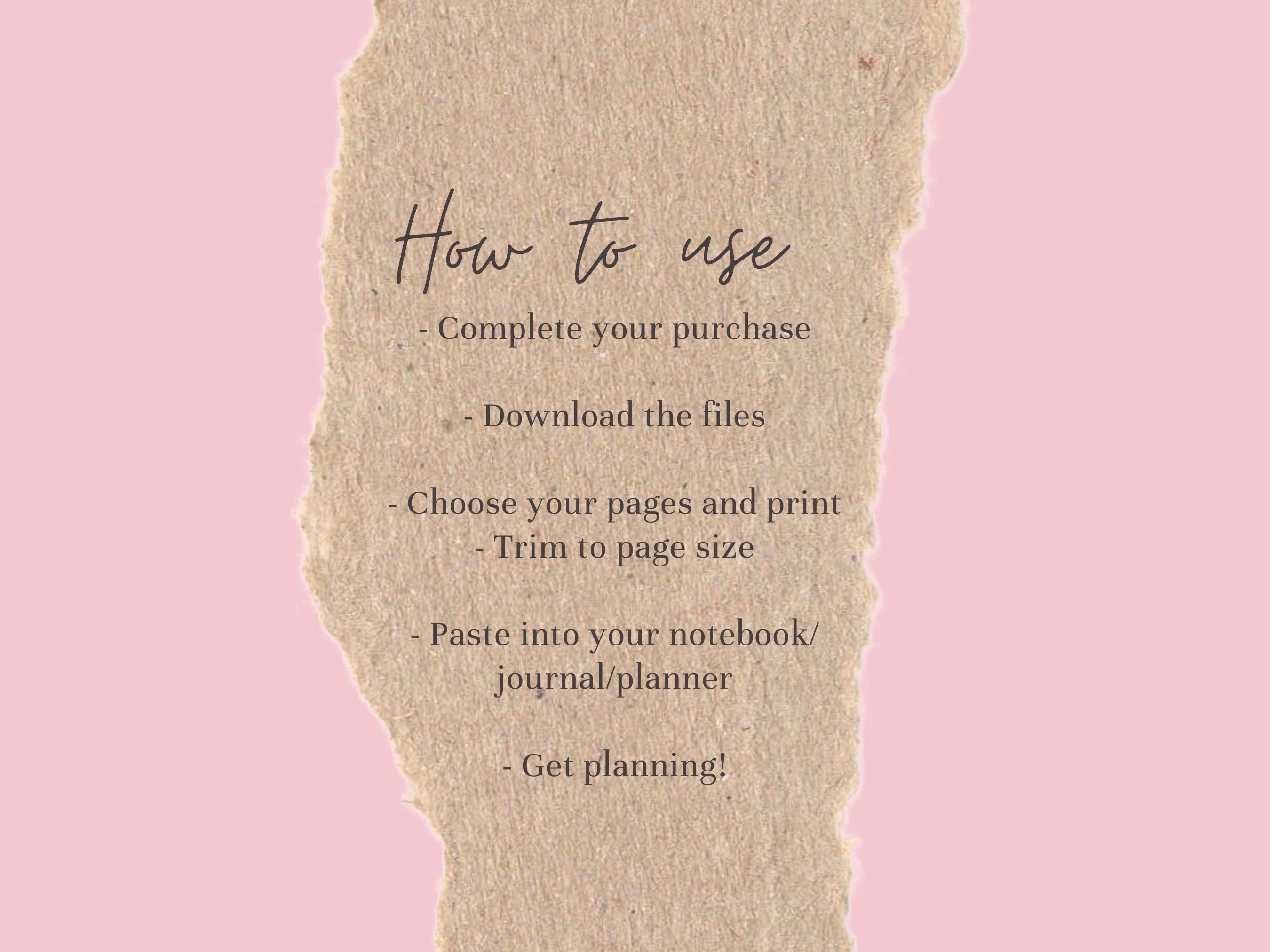 Bullet Journal Template Printable Set Rose Theme Spring 2021 - Etsy