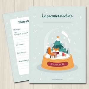 Carte bébé mon premier noël, carte noël, carte premier noël bébé,  carte joyeux noel, mon premier noel, carte noel personnalisée