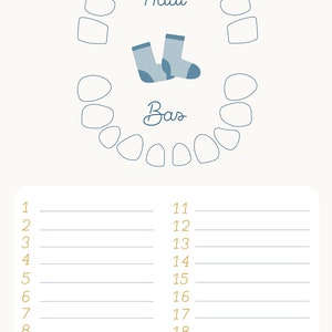 Carte dents bébé, carte "les petites dents de ...", petits habits de bébé, hochet lapin image 4
