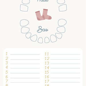 Carte dents bébé, carte "les petites dents de ...", petits habits de bébé, hochet lapin image 6