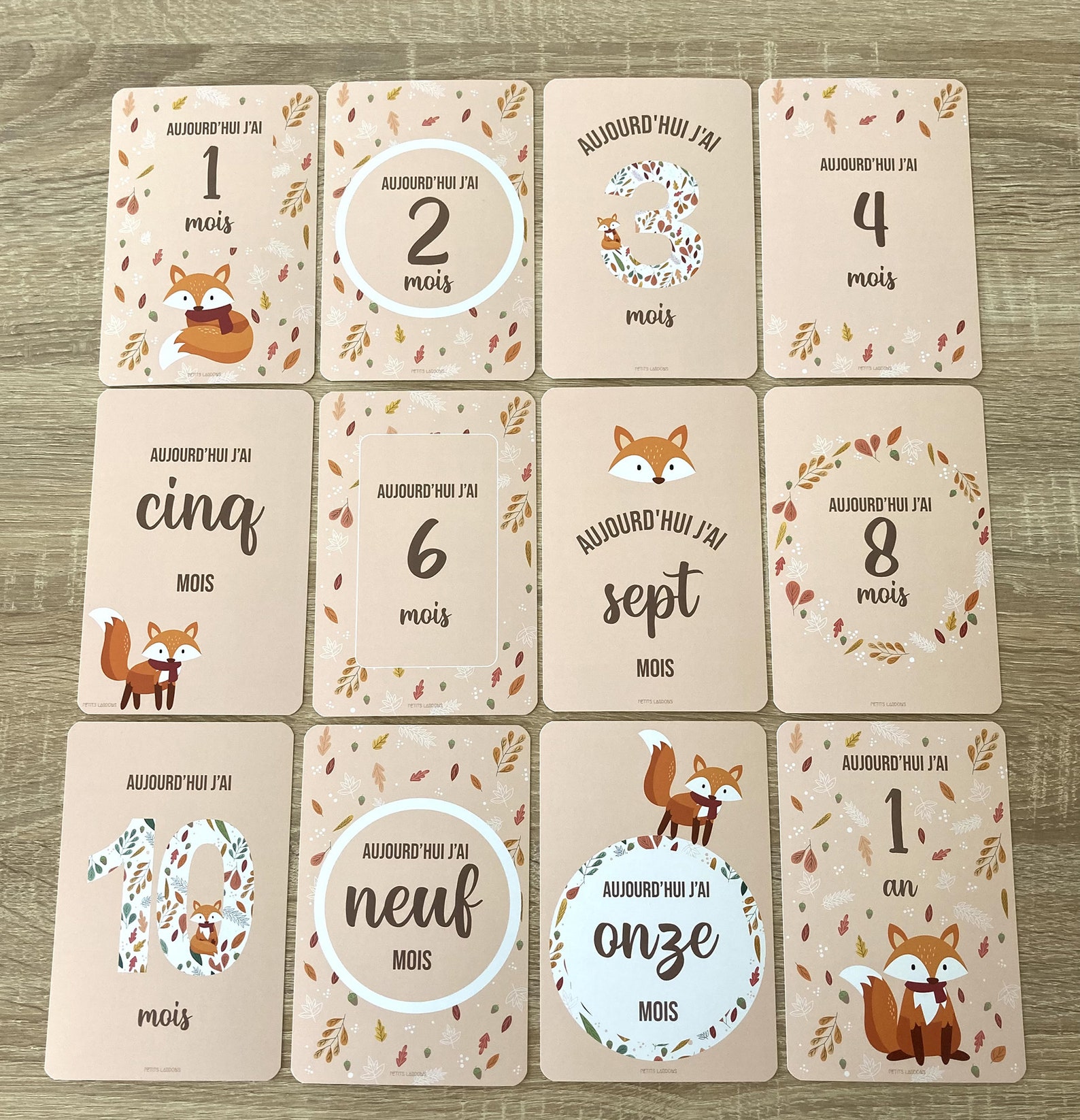 Carte Étape Bébé - Carte Étape Bébé Bois - 30 Moments et Première Fois Carte Étape Bébé - Carte Étape Bébé Bois - 30 Moments et Première Fois