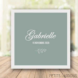 Birth announcement, Plant announcement, Mixed birth announcement, Soft colors announcement, green, nature, flowers, plant