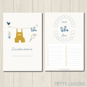 Baby teeth card, “little teeth of…” card, little baby clothes, rabbit rattle