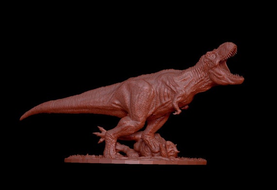 T Rex Vs Carnotaurus Jurassic World Sculpture Body Art Etsy