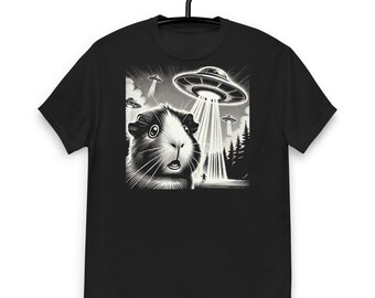 Guinea Pig UFO Invasion Design - Funny Alien Abduction Tee,guinea pig lover gift,alien abduction graphic,unique guinea pig design