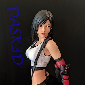 Tifa Lockhart Final Fantasy resin statue commision 1/16, 1/8, 1/4 scale fully painted
