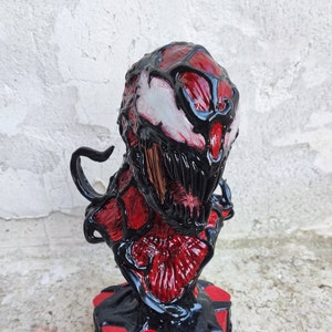 Carnage bust 22cm resin 3D printed fully painted or Diy kit