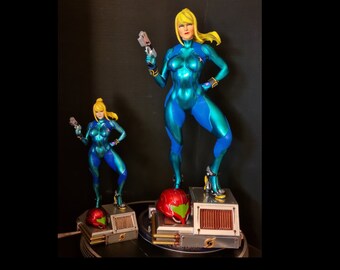 サムス・アラン メトロイドゼロスーツ スタチュー 1/8 および 1 サムス・アラン メトロイドゼロスーツ スタチュー 1/8 および 1