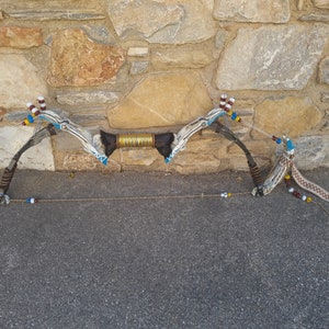 Horizon Forbidden West, Arco Sharpshot de Aloy, Articulado, 1:1, 1,30 metros de comprimento, desgastado. Impresso em 3D