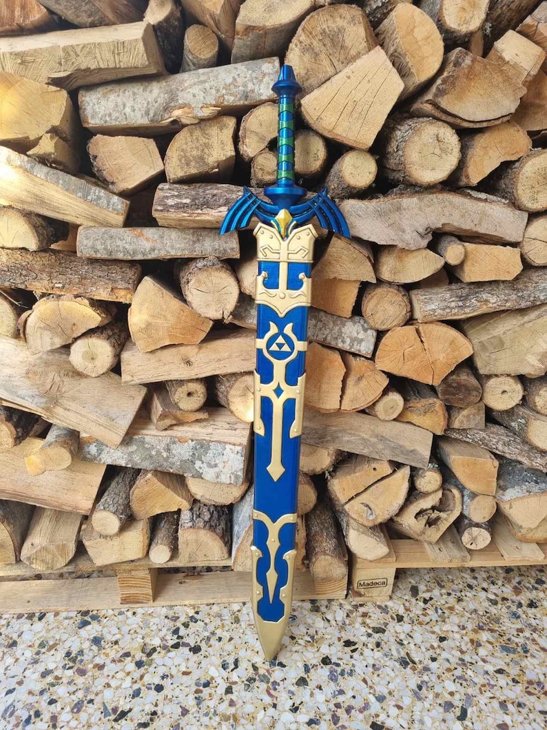 Zelda Master Sword With Scabbard and Pedestal Fan Made Etsy
