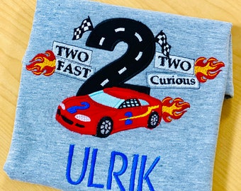 Race Car Theme Birthday Shirt,