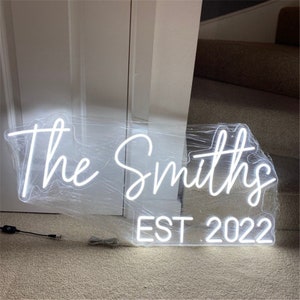 Custom Name Neon Sign Personalized Wedding Neon Sign Custom Party Neon Sign Acrylic Flex Led Custom LED Light Yard Wall Art Decor Sign image 4