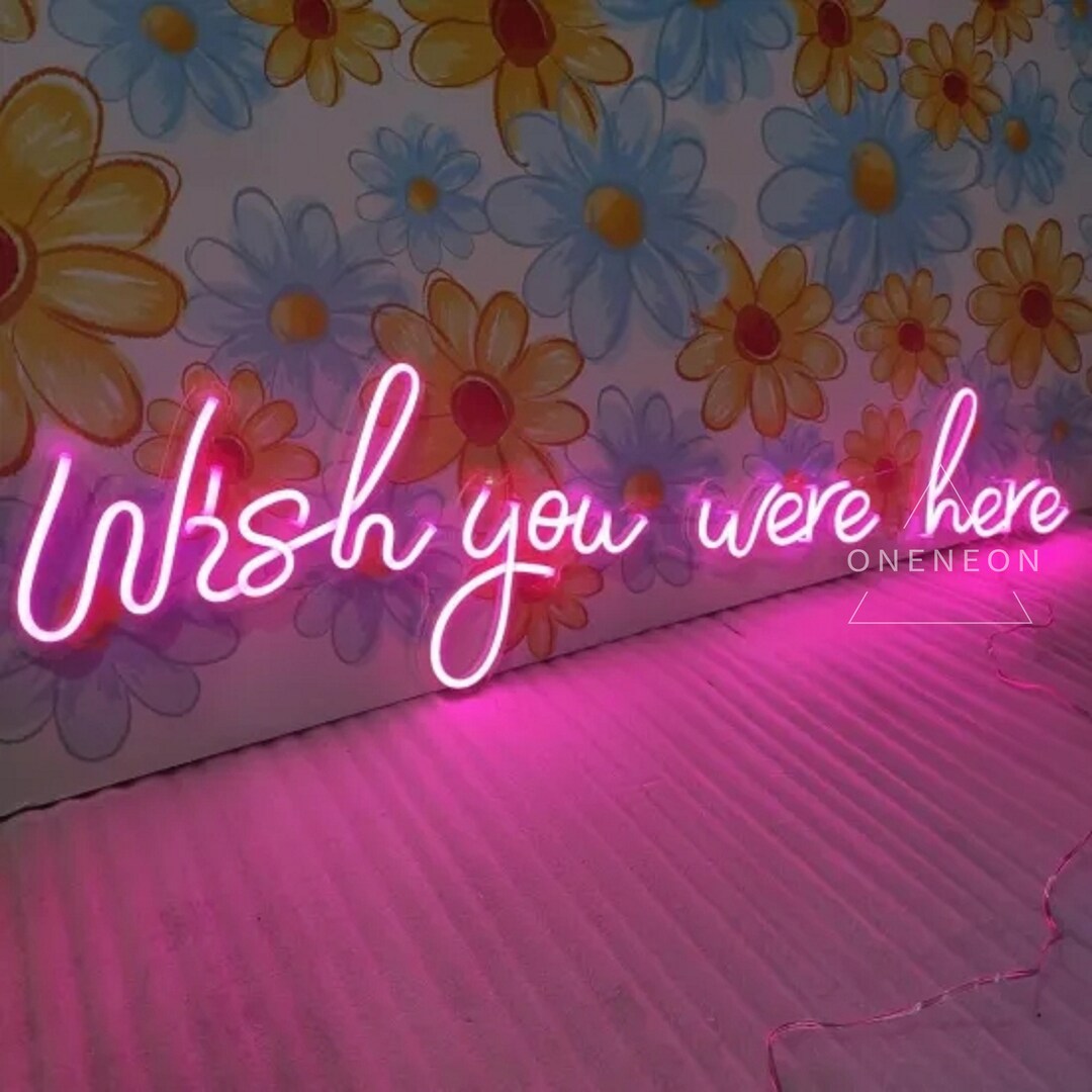 Wish You Were Here Neon Sign Bedroom Custom Neon Light Led - Etsy 日本