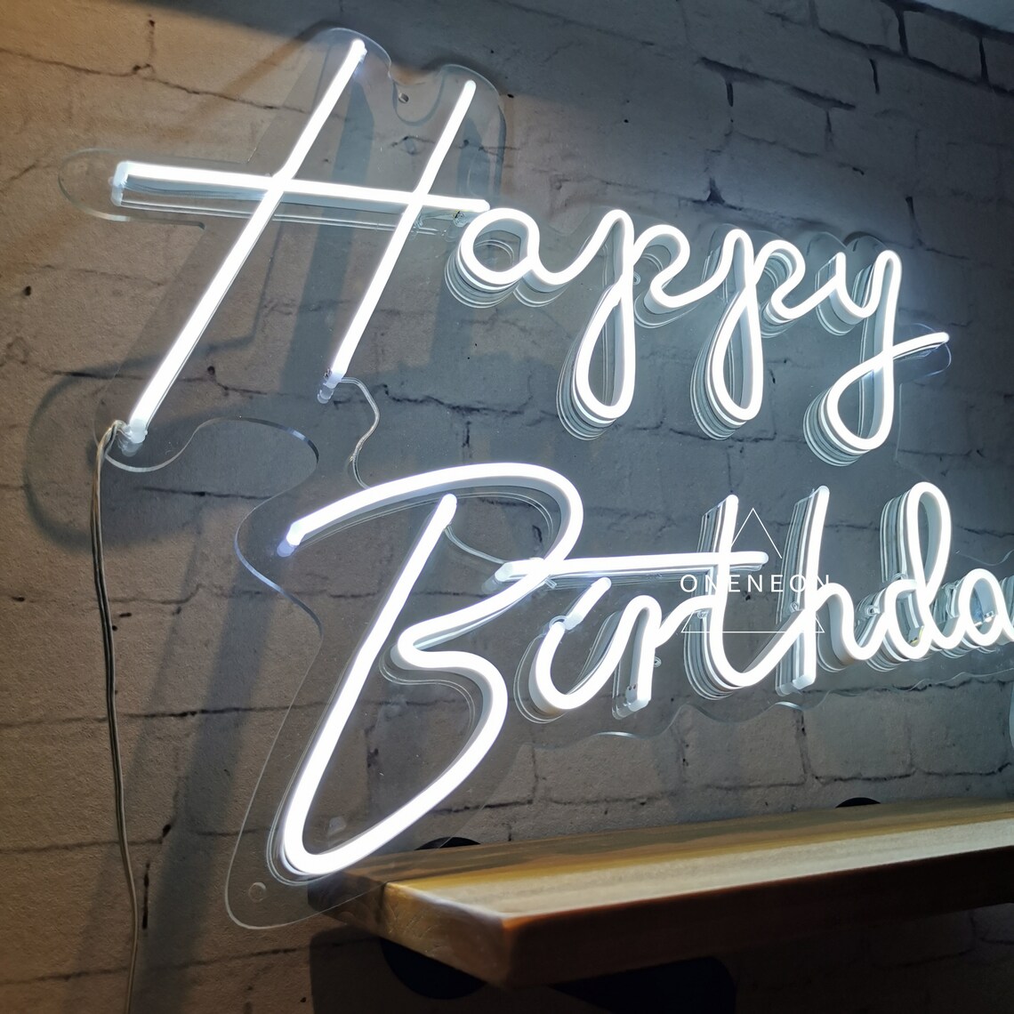 Happy Birthday Neon Sign Custom Party Neon Sign Acrylic Flex Etsy