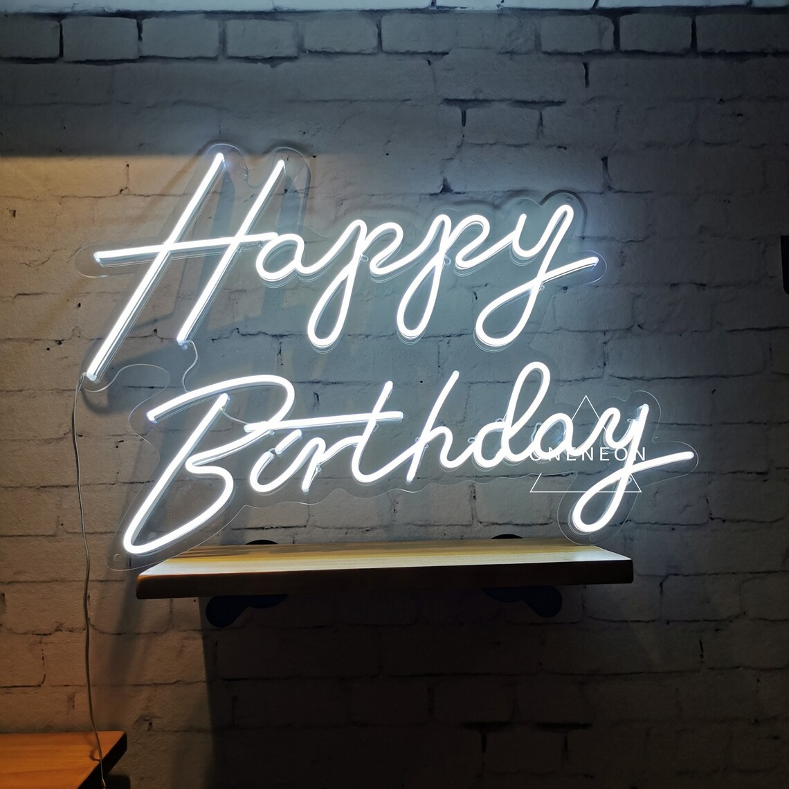 Happy Birthday Neon Sign Custom Party Neon Sign Acrylic Flex Etsy