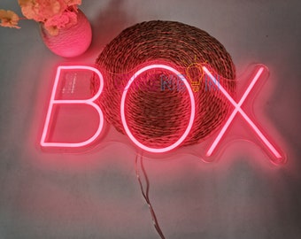 Custom Neon Sign Box Neon Sign Light Office Living Room Interior Design Neon Sign Wall Art Neon Sign Wall Decor Personalized  Decor For Gym