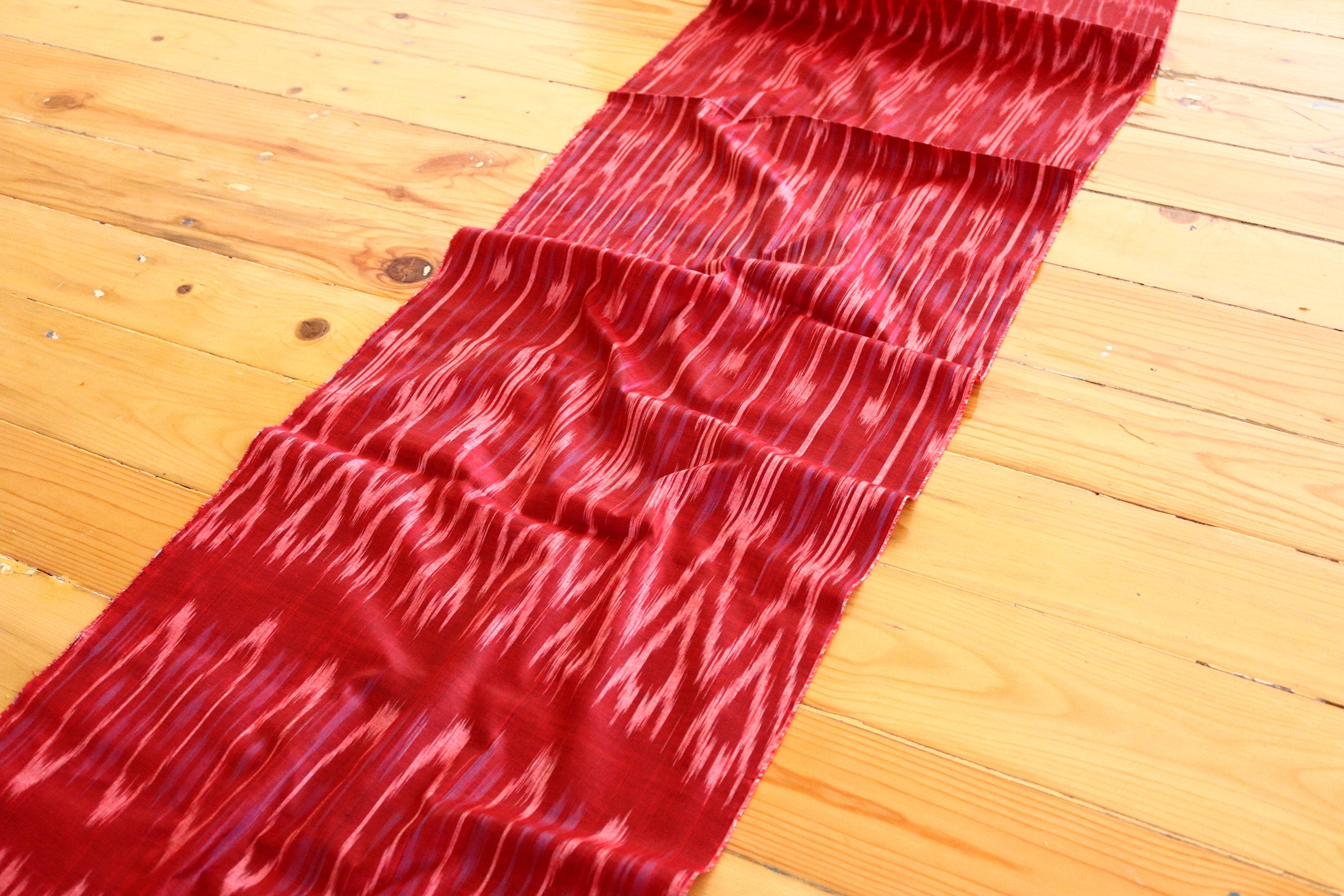 Red Ikat Fabric by the Yard Upholstery Handwoven Fabric - Etsy UK