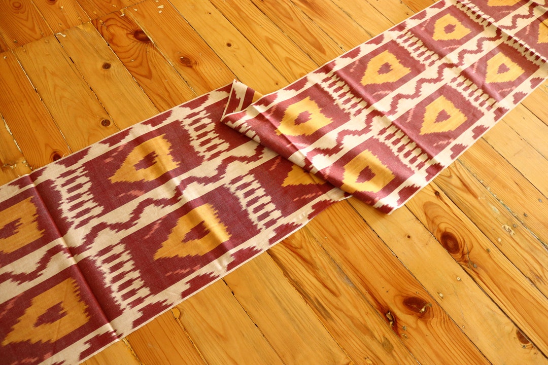 Classic Silk Fabric Upholstery Silk Fabric Pattern Ikat Etsy