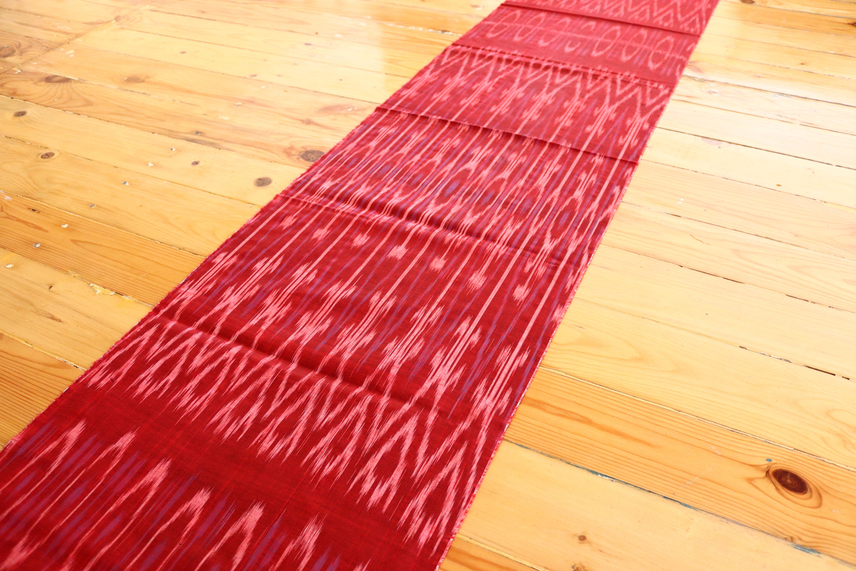 Red Ikat Fabric by the Yard Upholstery Handwoven Fabric - Etsy UK