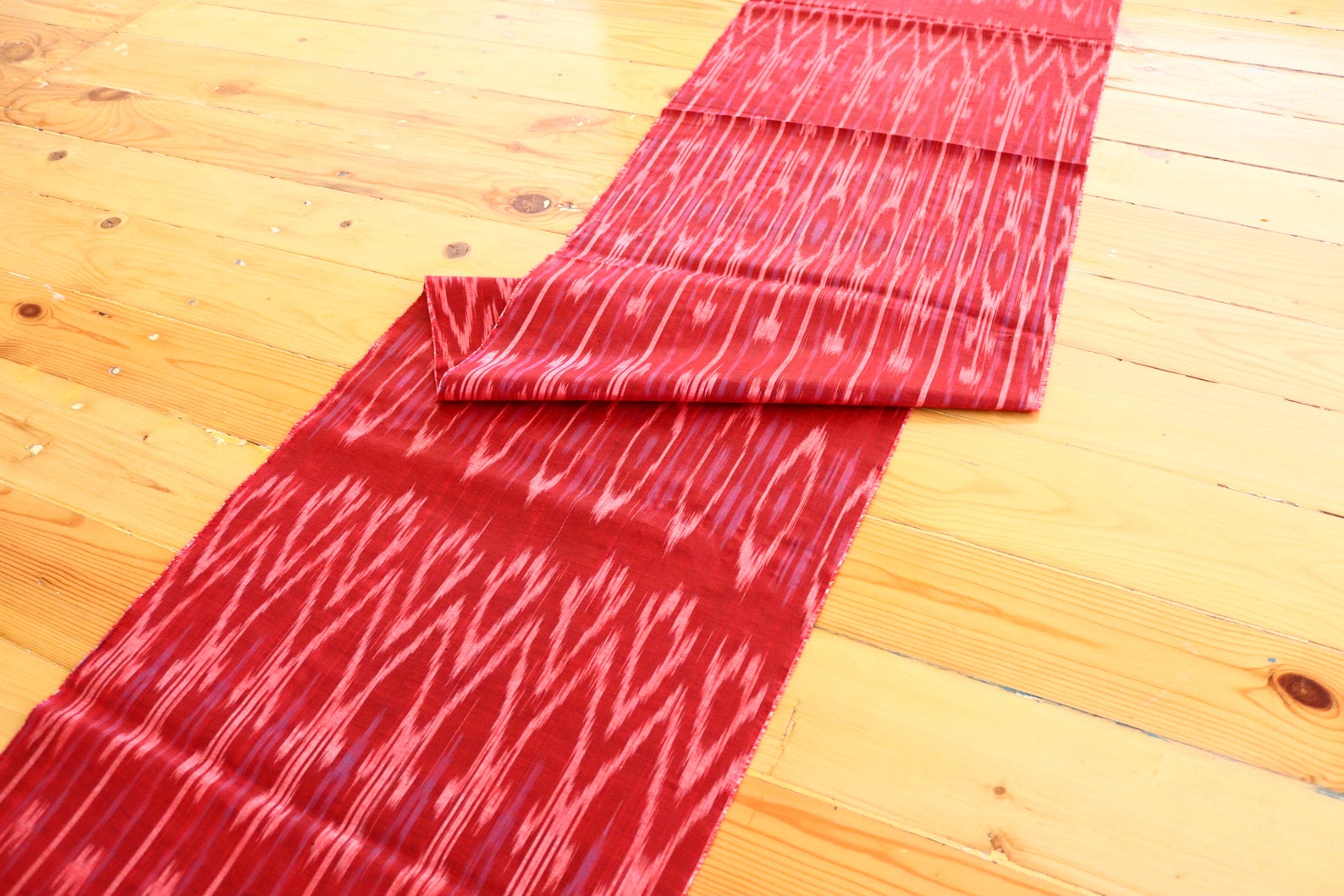 Red Ikat Fabric by the Yard Upholstery Handwoven Fabric - Etsy UK