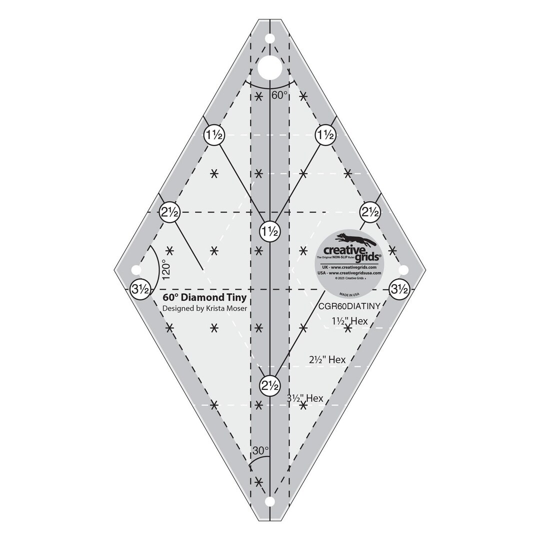 Creative Grids 60 Degree Tiny Diamond Ruler - Etsy